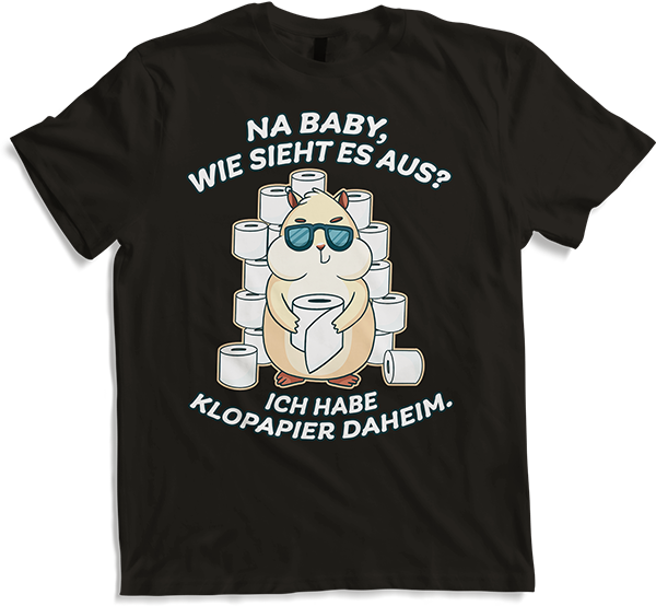 Produktbild von T-Shirt Toilettenpapier Frecher Hamster Spruch Klopapier Sprüche