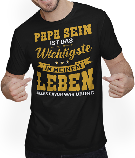 Produktbild von T-Shirt mit Mann Väter Sprüche | Stolzer Vater Spruch für Dad Papa Vatertag