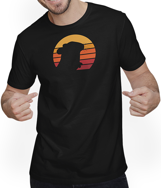 Produktbild von T-Shirt mit Mann Vintage Chinchilla | Retro Geschenk für Chinchillahalter
