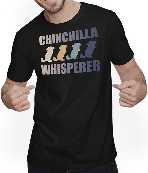 Produktbild von T-Shirt mit Mann Vintage Chinchilla Whisperer Retro Lustiges Chinchillas