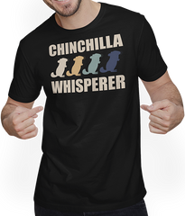 Produktbild von T-Shirt mit Mann Vintage Chinchilla Whisperer Retro Lustiges Chinchillas