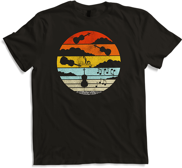 Produktbild von T-Shirt Vintage Sonnenuntergang Streichquartett & Kammermusik Shirt