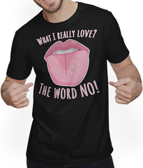 Produktbild von T-Shirt mit Mann Was ich wirklich liebe: Das Wort „Keine Zunge raus“ sagen: Teenager