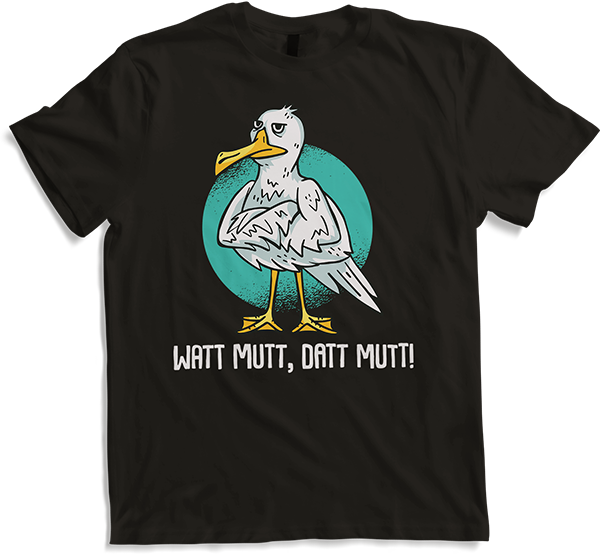 Produktbild von T-Shirt Watt mutt, datt mutt! Seemöwe Norddeutschland Hamburg Spruch