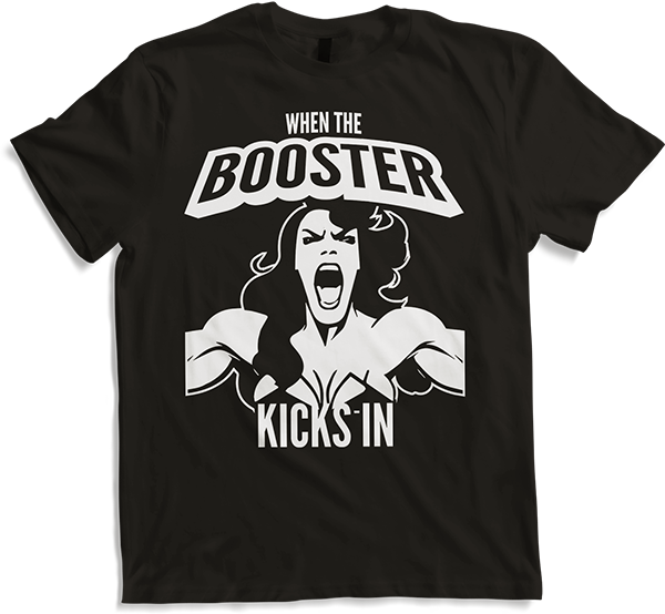 Produktbild von T-Shirt When the Booster Kicks In Muscle Funny Bodybuilding Spruch