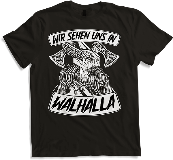 Produktbild von T-Shirt Wir sehen uns in Walhall Odin Wotan Thor Wikinger Nordmann