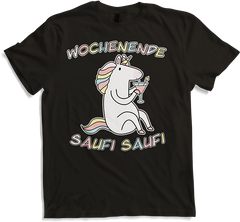 Produktbild von T-Shirt Wochenende Einhorn Endlich Freitag Damen Cocktail Spruch