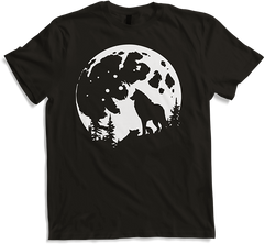 Produktbild von T-Shirt Wolf und Mond Silhouette Wölfe Spruch