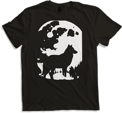 Produktbild von T-Shirt Wolf und Mond Silhouette Wölfe Spruch