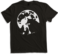 Produktbild von T-Shirt Wolf und Mond Silhouette Wölfe Spruch