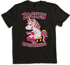 Produktbild von T-Shirt Zocken zur Entspannung Gamer Nerd Einhorn PC Computer Games