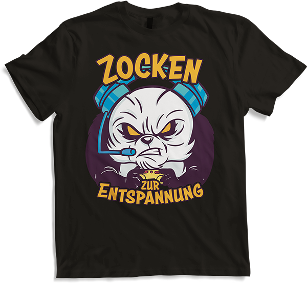 Produktbild von T-Shirt Zocken zur Entspannung Zocker Nerd Panda PC Computer Gamer