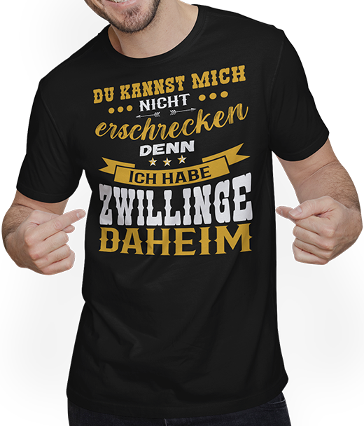 Produktbild von T-Shirt mit Mann Zwillinge & Väter Sprüche Dad Papa Vatertag Vater Spruch