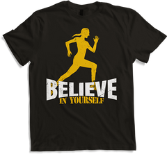 Believe in yourself Girl Running Spruch Women Workout