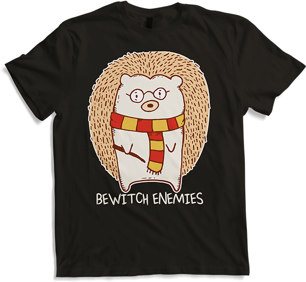 Produktbild von T-Shirt Bewitch Enemies Funny Magic Hedgehog Hexe Spruch Hexerei