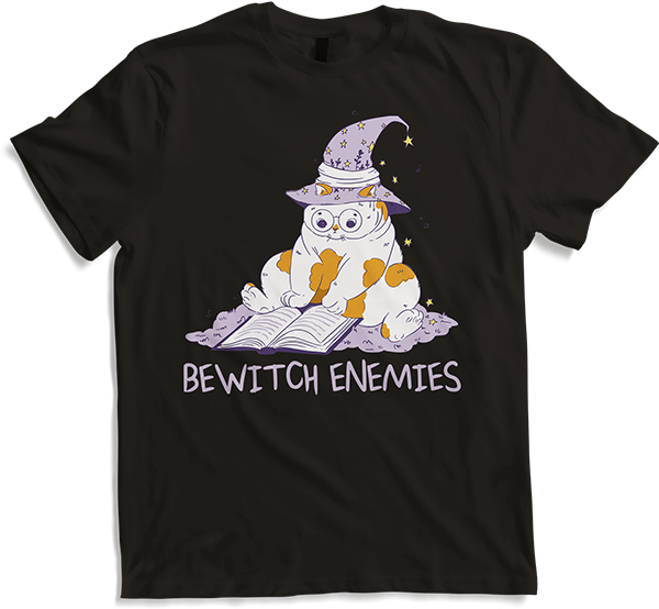 Produktbild von T-Shirt Bewitch Enemies Funny Magic Cat Hexe Spruch Hexerei