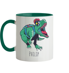 1231 - T-Rex mit Sonnenbrille und Rucksack