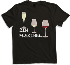 Produktbild von T-Shirt Bin flexibel Rotwein Sekt Weißwein Spruch Wein Sprüche