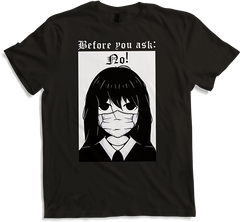 Produktbild von T-Shirt Bevor Sie fragen: Kein Dark Gothic Batcave Horror Anime Manga
