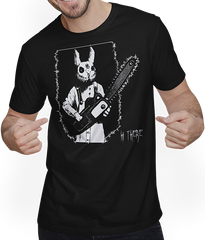 "Hi There" Horror Bunny Kettensäge Grindcore Batcave Gothic