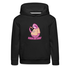 Faultier: Leben am Limit Kinder Premium Hoodie - Schwarz