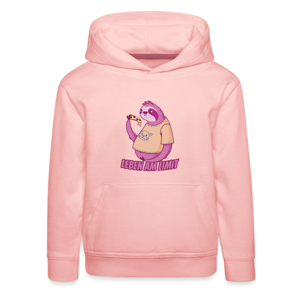 Faultier: Leben am Limit Kinder Premium Hoodie - Kristallrosa