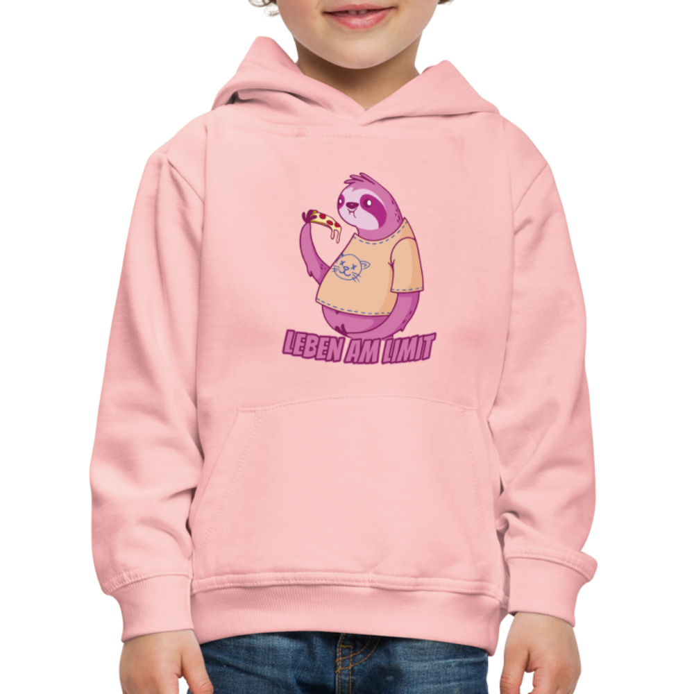 Faultier: Leben am Limit Kinder Premium Hoodie - Kristallrosa