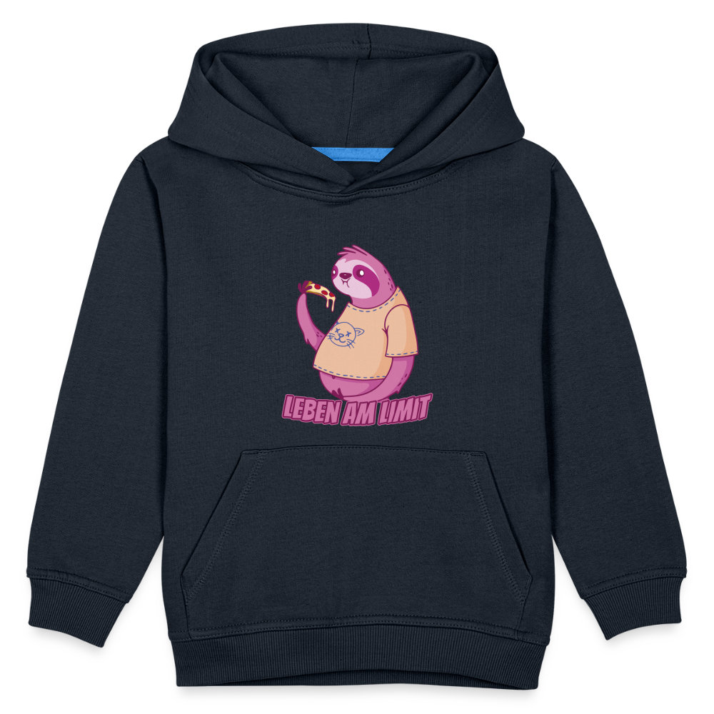 Faultier: Leben am Limit Kinder Premium Hoodie - Navy