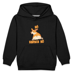 Corgi: Nö Einfach Nö Kinder Premium Hoodie - Schwarz