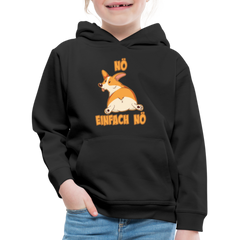 Corgi: Nö Einfach Nö Kinder Premium Hoodie - Schwarz