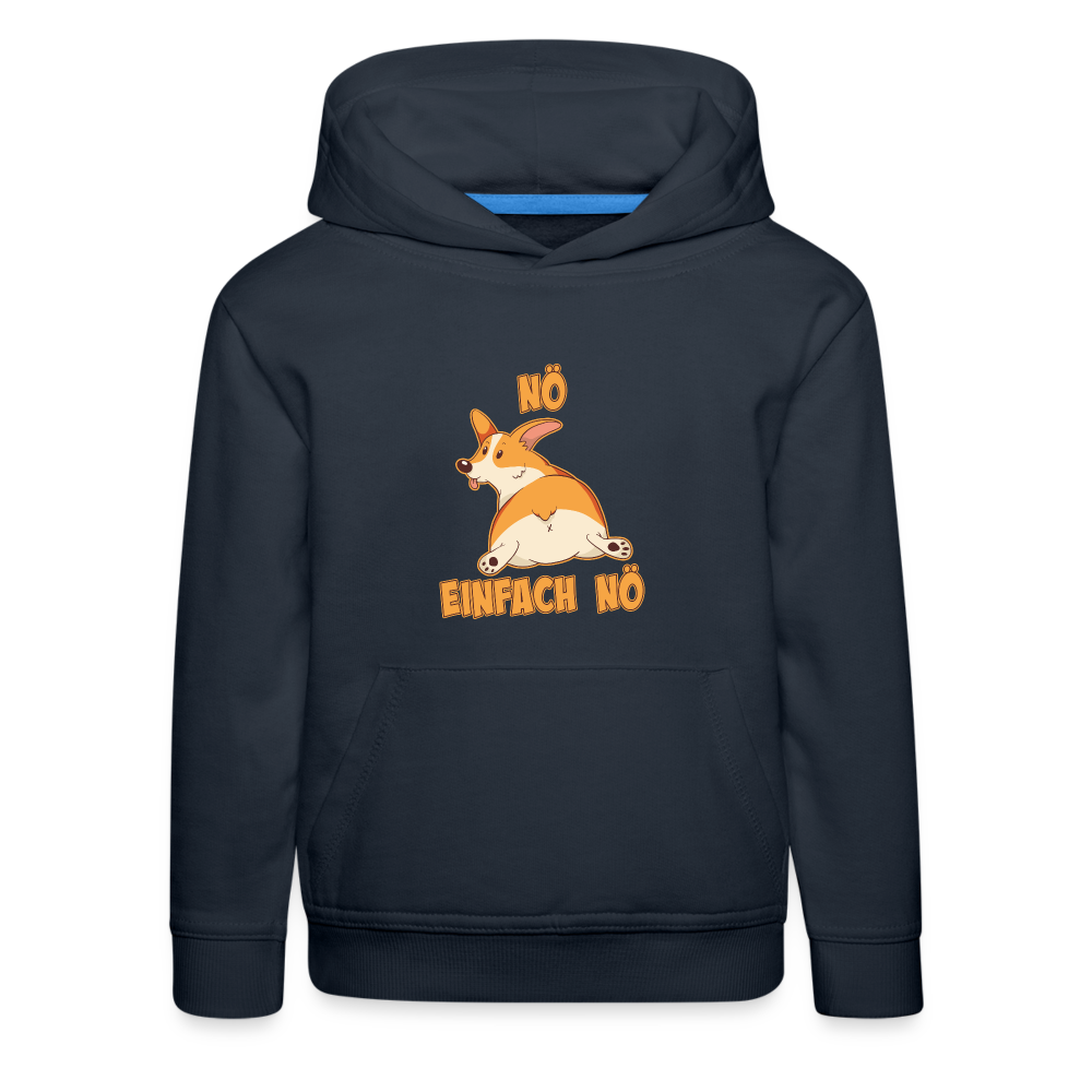 Corgi: Nö Einfach Nö Kinder Premium Hoodie - Navy