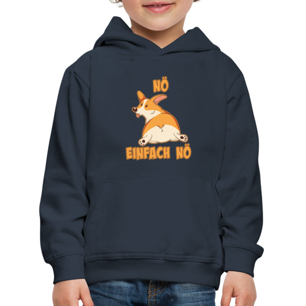 Corgi: Nö Einfach Nö Kinder Premium Hoodie - Navy