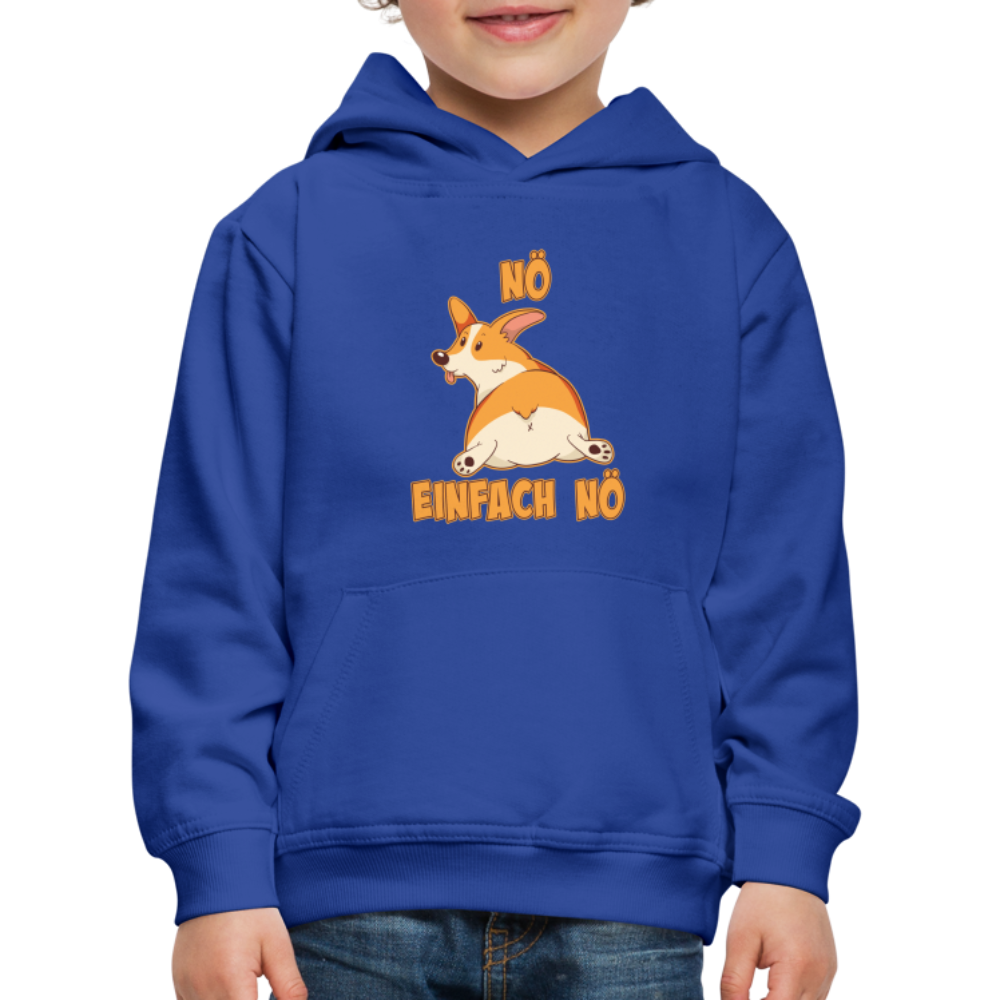 Corgi: Nö Einfach Nö Kinder Premium Hoodie - Royalblau