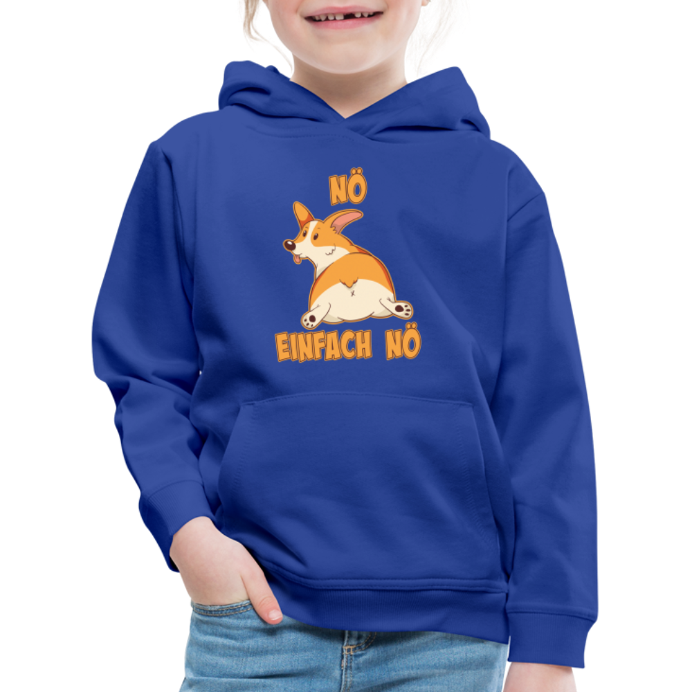 Corgi: Nö Einfach Nö Kinder Premium Hoodie - Royalblau