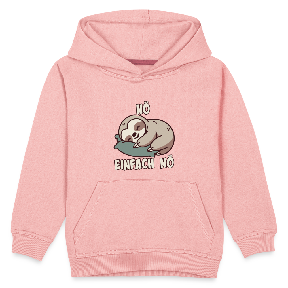 Faultier Nö einfach nö Kinder Premium Hoodie - Kristallrosa