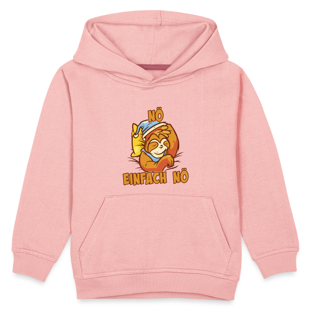 Faultier Nö einfach nö Kinder Premium Hoodie - Kristallrosa