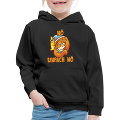 Faultier Nö einfach nö Kinder Premium Hoodie - Schwarz