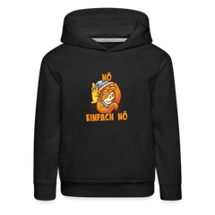 Faultier Nö einfach nö Kinder Premium Hoodie - Schwarz