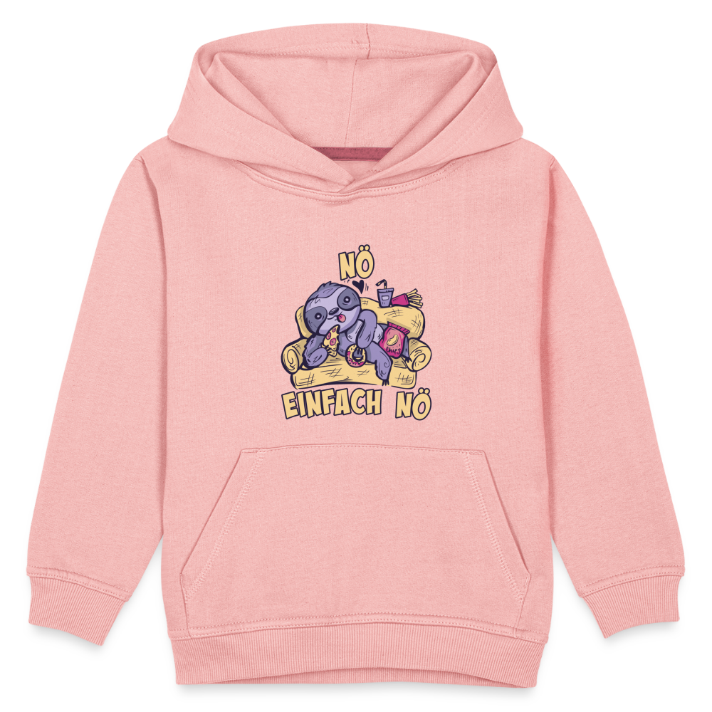 Faultier Pizza Nö einfach nö Kinder Premium Hoodie - Kristallrosa