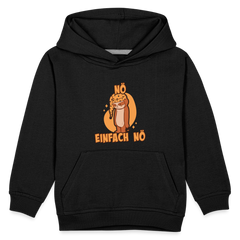 Faultier Schlafmütze Nö Einfach Nö Kinder Premium Hoodie - Schwarz