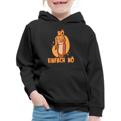 Faultier Schlafmütze Nö Einfach Nö Kinder Premium Hoodie - Schwarz