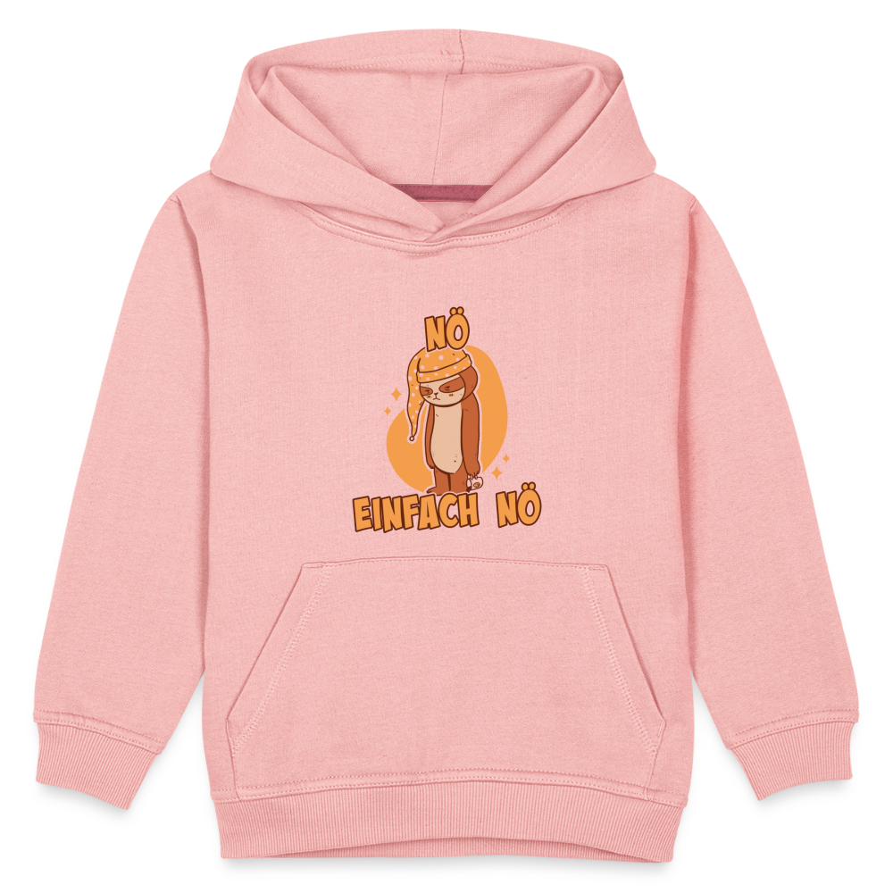 Faultier Schlafmütze Nö Einfach Nö Kinder Premium Hoodie - Kristallrosa