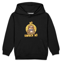 Faultier Zocker Nö Einfach Nö Kinder Premium Hoodie - Schwarz