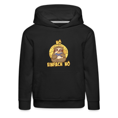 Faultier Zocker Nö Einfach Nö Kinder Premium Hoodie - Schwarz