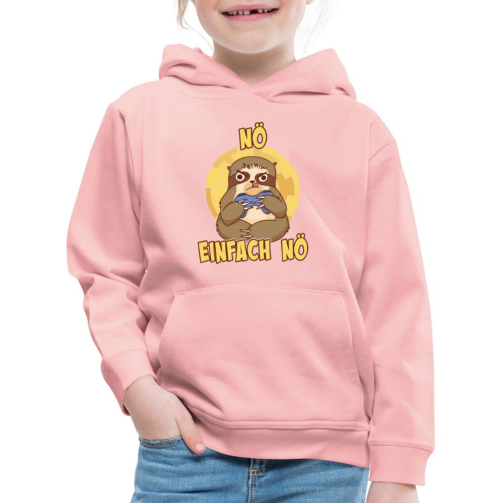 Faultier Zocker Nö Einfach Nö Kinder Premium Hoodie - Kristallrosa