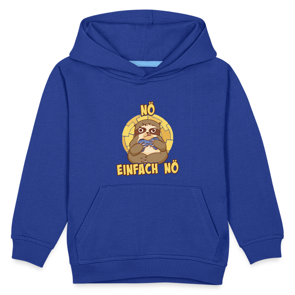 Faultier Zocker Nö Einfach Nö Kinder Premium Hoodie - Royalblau