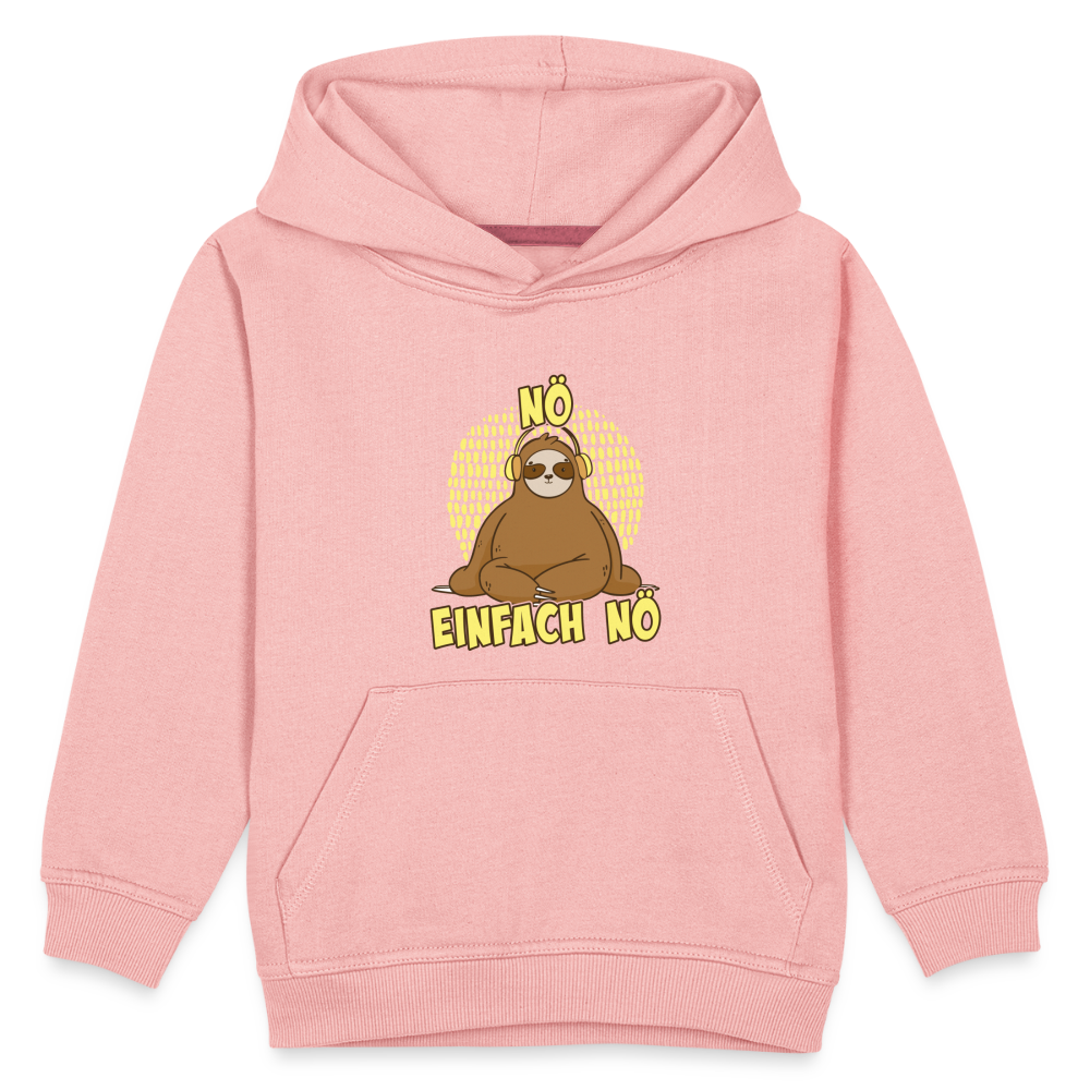 Faultier Kopfhörer Nö Einfach Nö Kinder Premium Hoodie - Kristallrosa