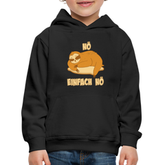 Faultier Schlafen Nö Einfach Nö Kinder Premium Hoodie - Schwarz