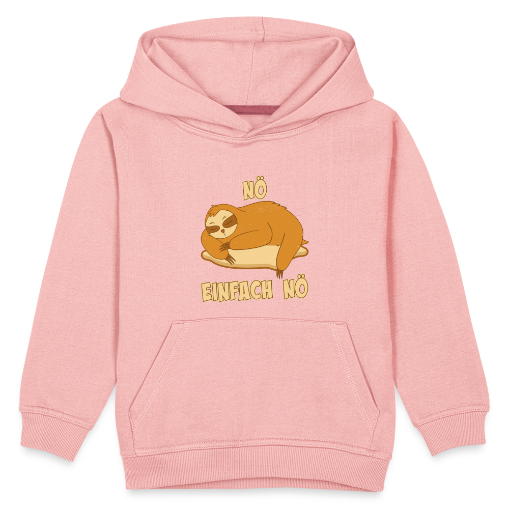 Faultier Schlafen Nö Einfach Nö Kinder Premium Hoodie - Kristallrosa