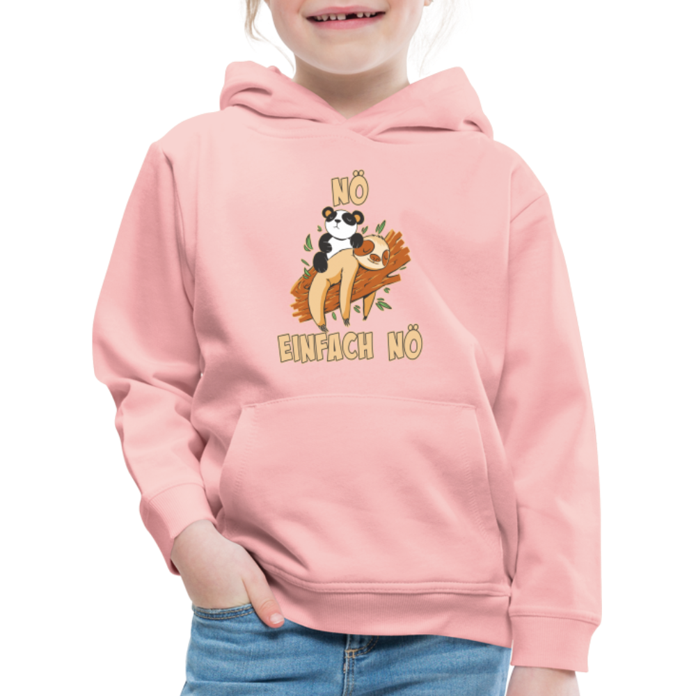 Faultier Panda Nö Einfach Nö Kinder Premium Hoodie - Kristallrosa